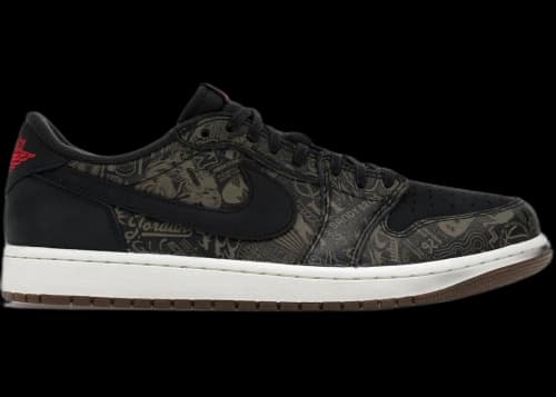 Jordan 1 Retro Low OG Laser Black University Red