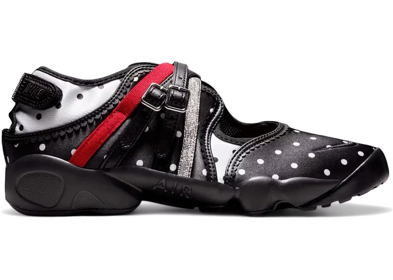 Nike Air Rift Breathe Polka Dots Black Metallic Silver (Women's)