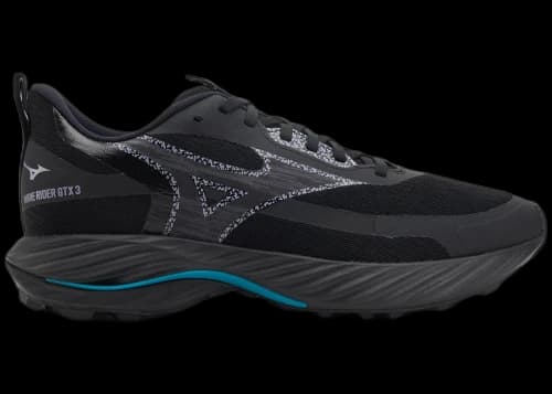 Mizuno Wave Rider Gore-Tex 3 Black Sand Odyssey Gray Capri Breeze