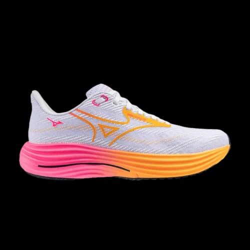 Mizuno Wave Rider 28 White Tang Orange Pink Tetra