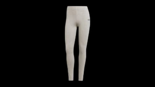 adidas Women's Essentials Linear Cotton Leggings Medium Grey Heather/Black