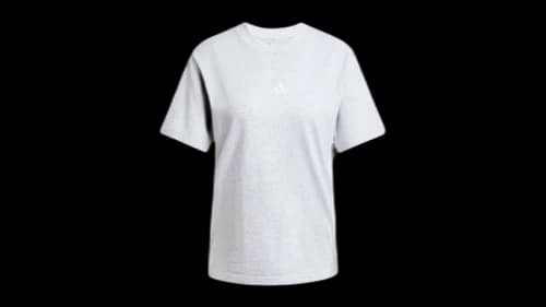 adidas Women's Essentials 3-Stripes Cotton T-Shirt Light Grey Heather/White
