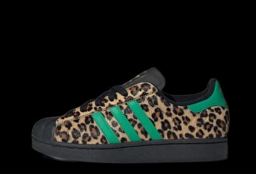 adidas Superstar Black Green Leopard (Women's)