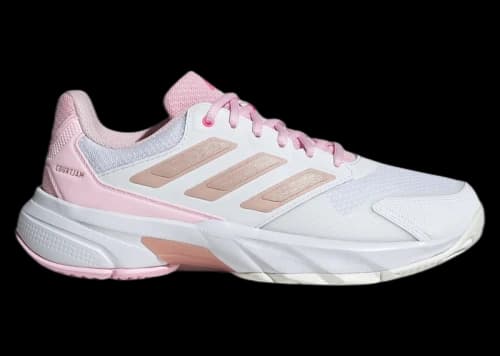 adidas Courtjam Control 3 Cloud White Silver Metallic Lucid Pink (Women's)