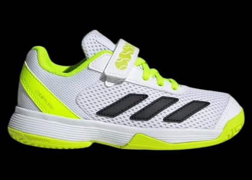 adidas Courtflash Cloud White Core Black Lucid Lemon (PS)