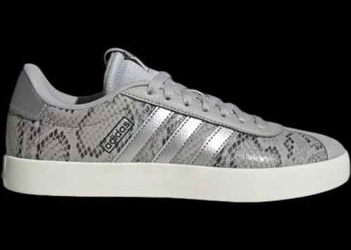 adidas VL Court 3.0 Grey Two Silver Metallic Snakeskin (Women's)