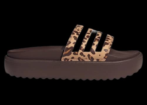 adidas Adilette Platform Slides Shadow Brown Cloud White Magic Beige (Women's)