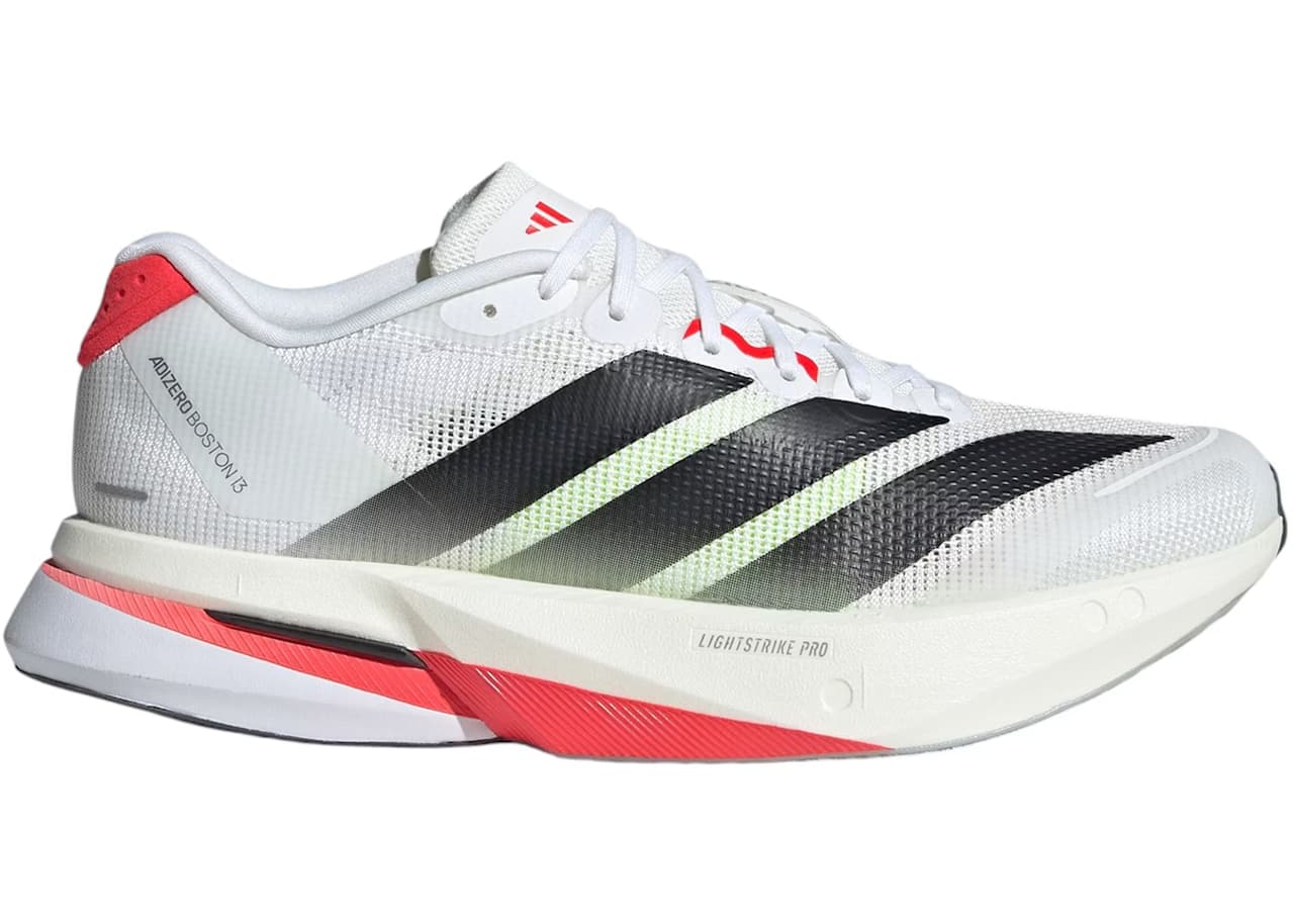 adidas Adizero Boston 13 Cloud White Core Black Lucid Red (Women's)