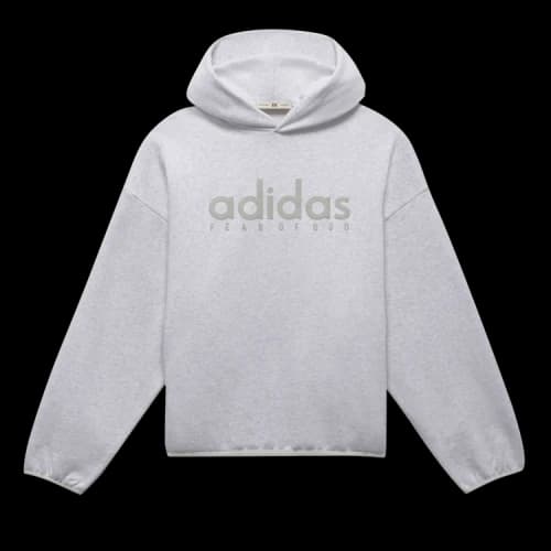 adidas Fear Of God Athletics Cotton Fleece Hoodie Light Grey Heather