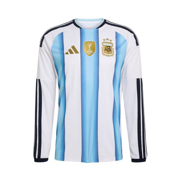 adidas Argentina 2026 Home Long Sleeve Jersey White Icey Blue Light Blue