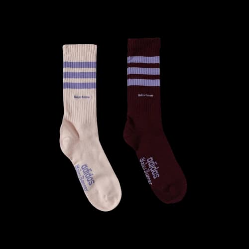 Adidas x Wales Bonner 3 Stripe Sock 'Maroon/Wonder Quartz'