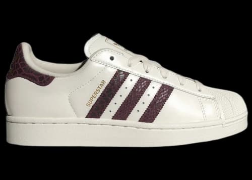 adidas Superstar II Off White Maroon Snakeskin (Women's)