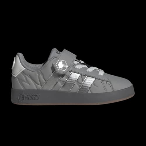Marvel Avengers x adidas Grand Court Little Kid 'Grey Silver Metallic'