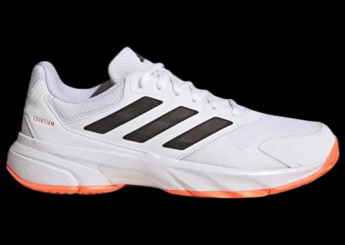 adidas Courtjam Control 3 White Black Lucid Orange