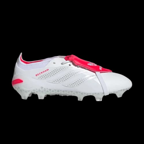 adidas Predator Elite Fold-Over Tongue FG David Beckham White Silver Metallic Lucid Red