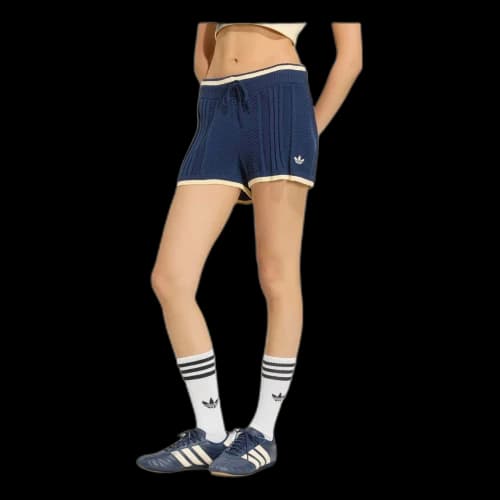 adidas Cable Knit Shorts Asia SIzing 'Night Indigo' (Women's)