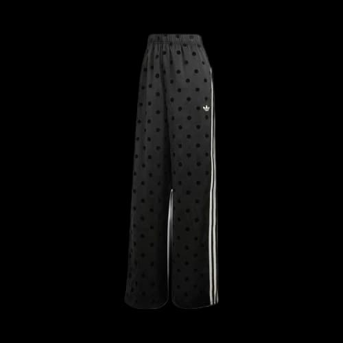 adidas Women's Satin Polka Dots Wide Leg Pant Black