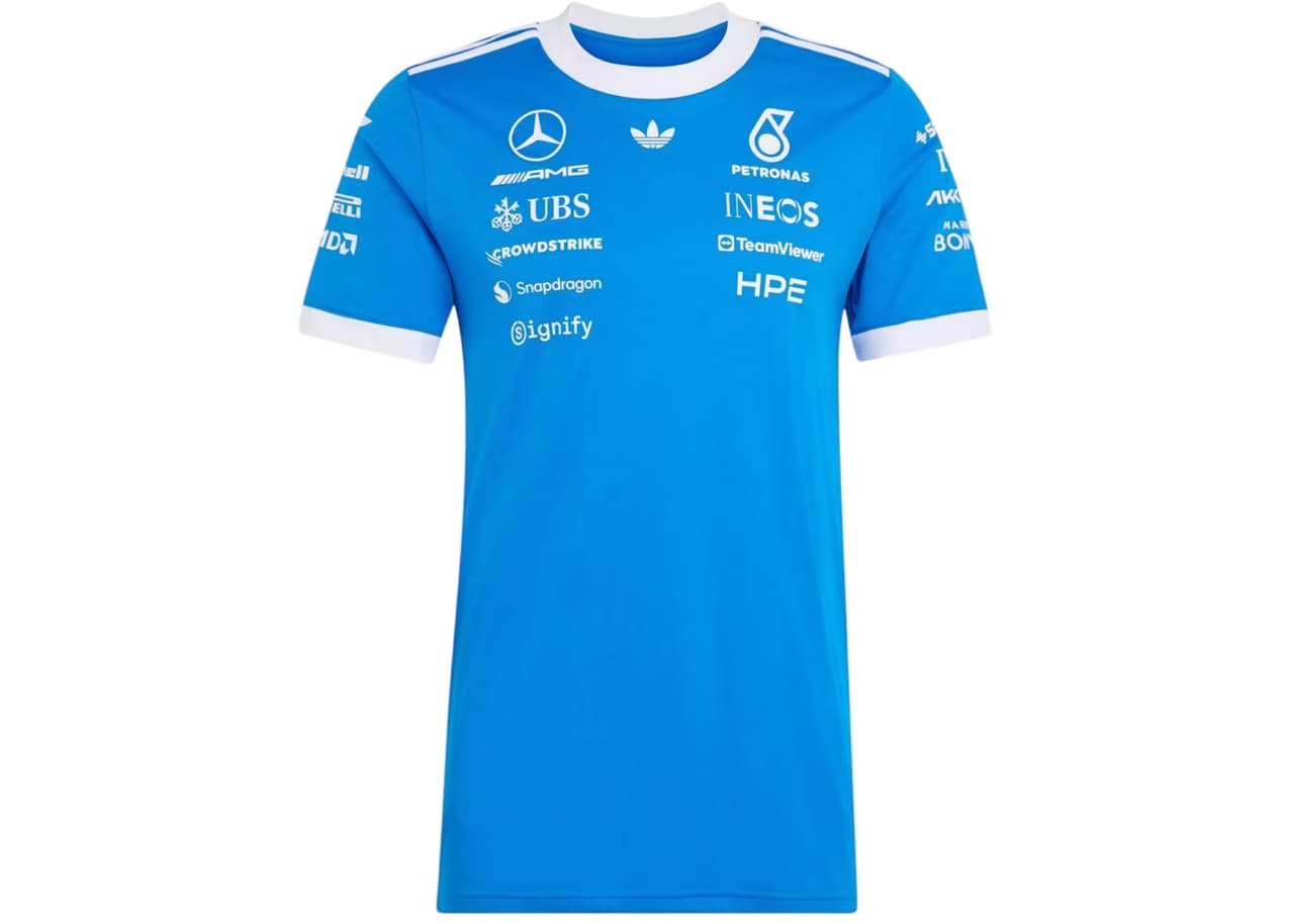adidas x Mercedes AMG Petronas Formula 1 Team Blue Wonder Driver Jersey Blue (Aisa Sizing)