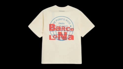 adidas x Bad Bunny DtMF Tour Barcelona Heavyweight Merch Tee Cream White
