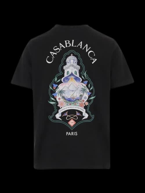 Casablanca Classic T-shirt Hotel Emblem T-shirt Black