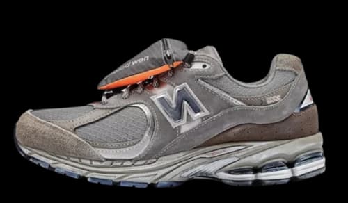 New Balance 2002R Grey Brown Pouch