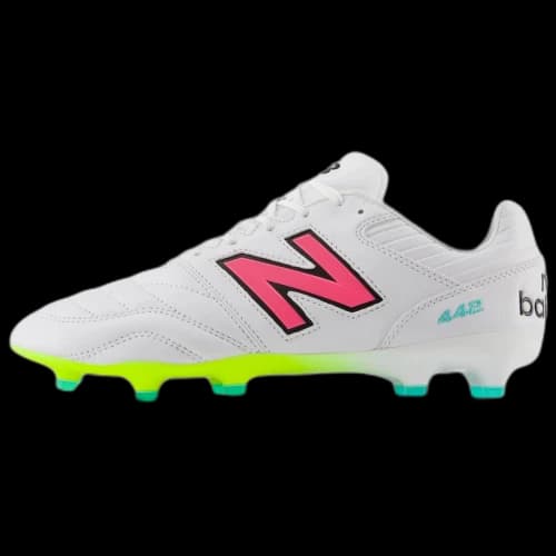 New Balance 442 Pro FG v2 White Hi-Lite Neon Pink