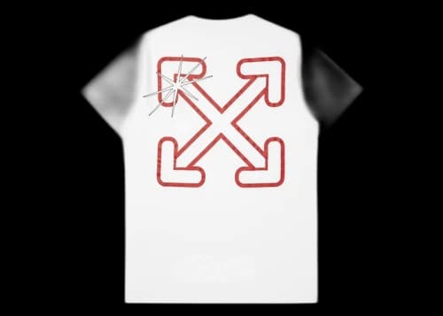 OFF-WHITE Starred Slim Arrow Tee White
