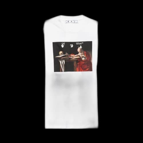 OFF-WHITE Slim Fit Caravaggio Saint Jerome Writing T-shirt White