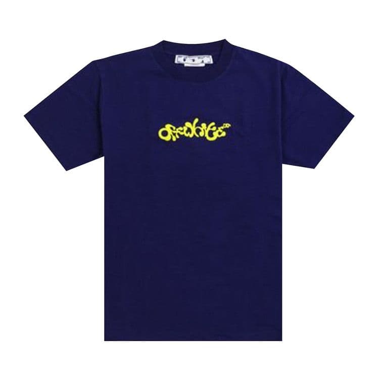 OFF-WHITE Opposite Arrow Logo-Print Slim Tee Purple/White/Yellow
