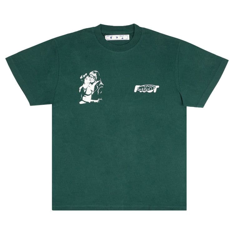 OFF-WHITE Kiss 21 Print Tee Green