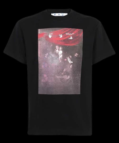 OFF-WHITE Sprayed Caravaggio S/S Over Tee Black/White