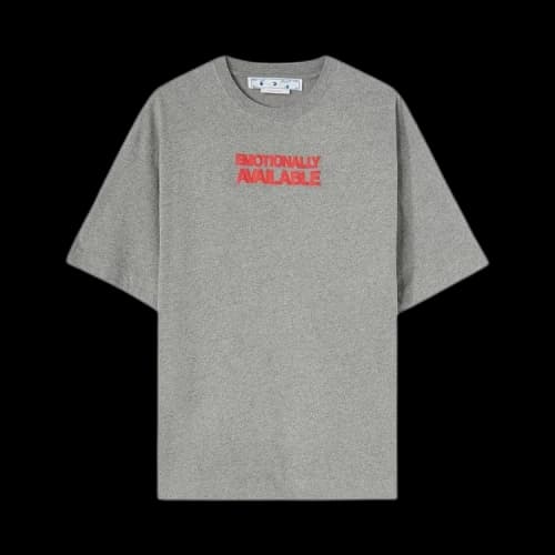 OFF-WHITE Emotion Arrow Over Skate S/S T-shirt Melange Grey