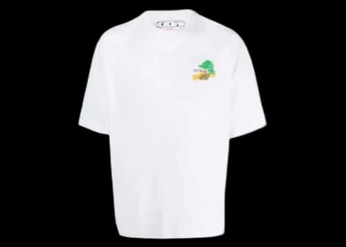 OFF-WHITE Brush Arrows White Oversized Tee White