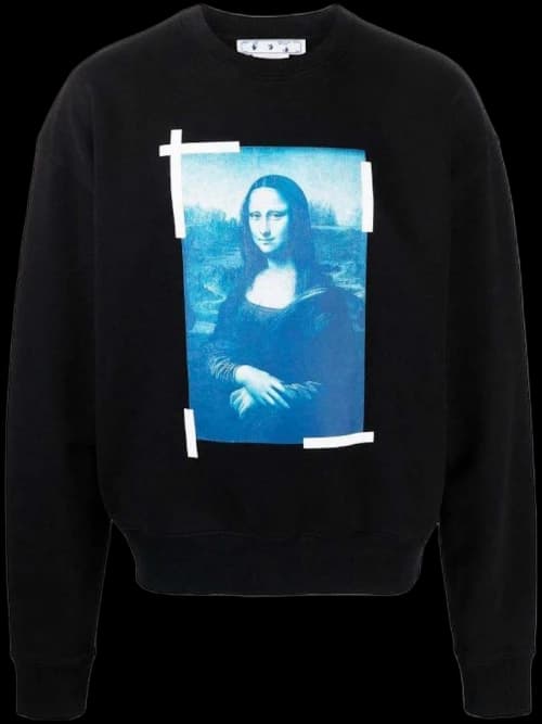 OFF-WHITE Monalisa Over Crewneck Black/Blue