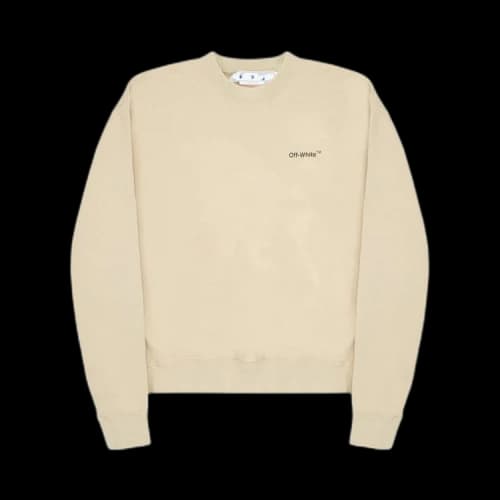 OFF-WHITE Caravag Arrow Over Crewneck Sweatshirt Sand Beige