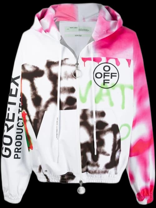 OFF-WHITE Goretex Graffiti Hooded Jacket White/Multi