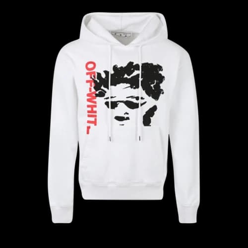 OFF-WHITE Face Arrow Slim Fit Hoodie White
