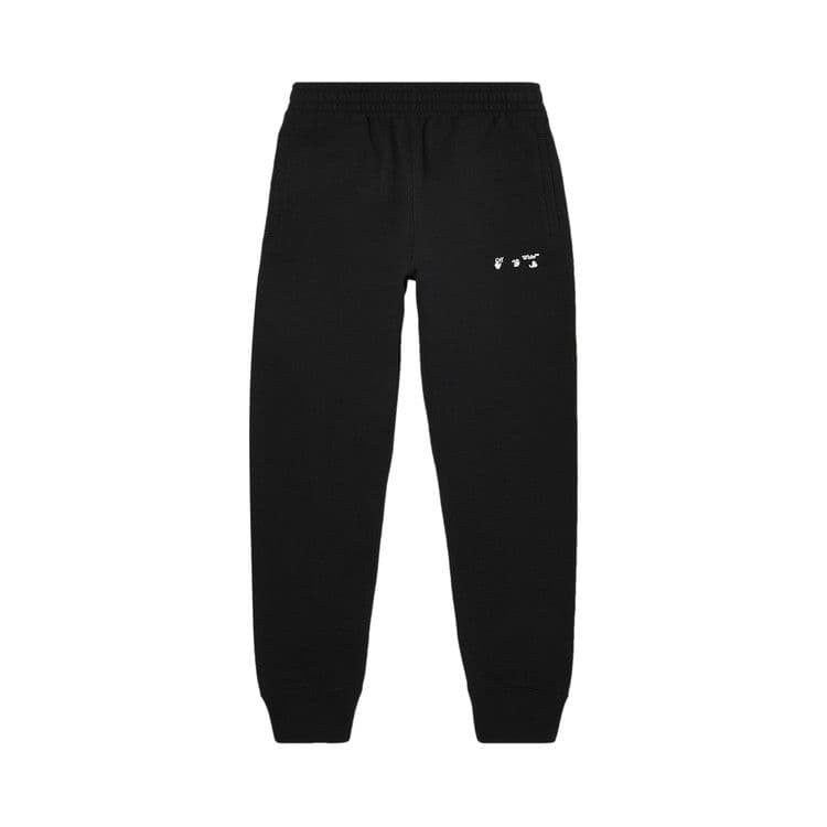 OFF-WHITE Ow Logo Short Cuffed Sweatpants Black