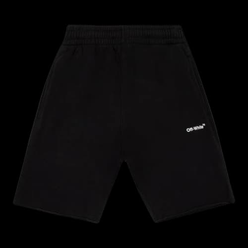 OFF-WHITE Diagonal Helvetica Shorts Black/White