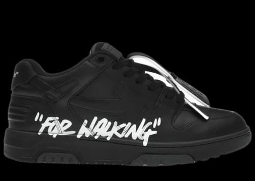 OFF-WHITE Out Of Office OOO Low Tops For Walking Black White