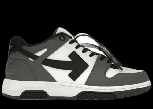 OFF-WHITE Out Of Office OOO Low Tops Dark Gray Black