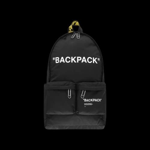 OFF-WHITE Quote Nylon Backpack Black/White