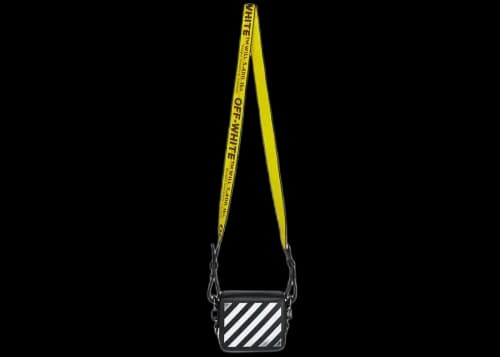 OFF-WHITE Diag Flap Bag Baby Black/Yellow