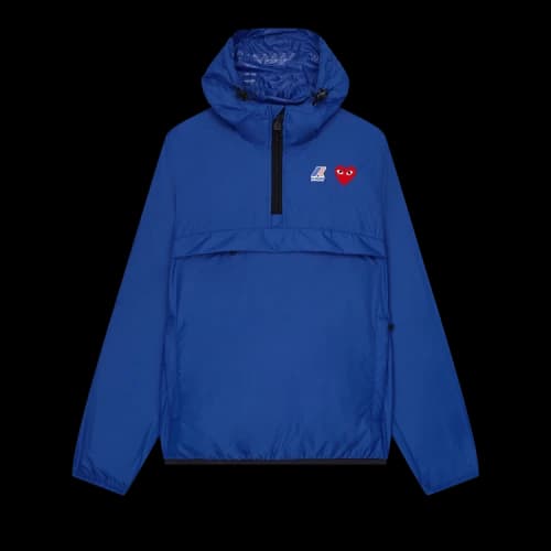 Comme des Garcons Play x K-Way Claude Half-Zip Jacket Blue
