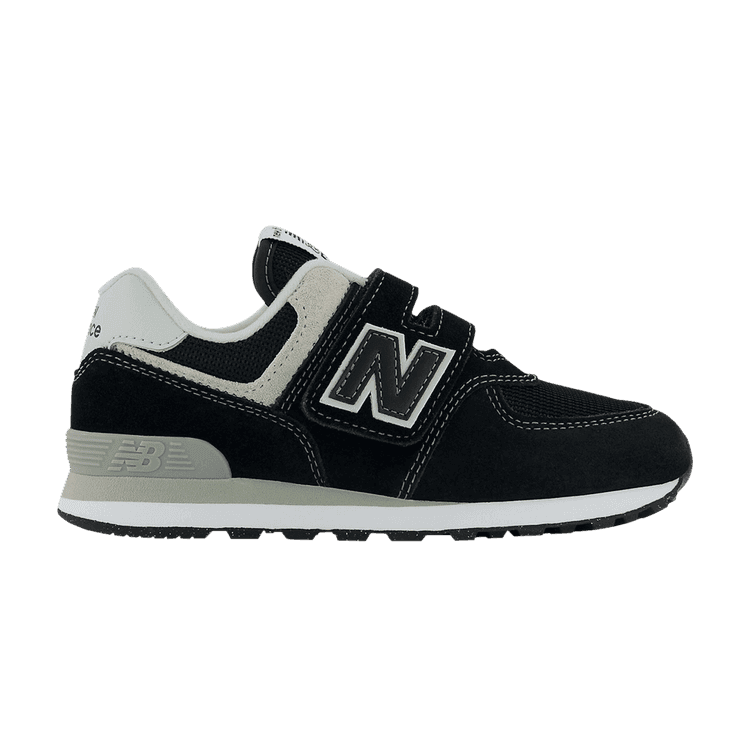 New Balance 574 Hook & Loop Little Kid 'Core Pack - Black'