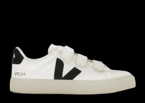 Veja Recife Chromefree Leather White Black (Women's)