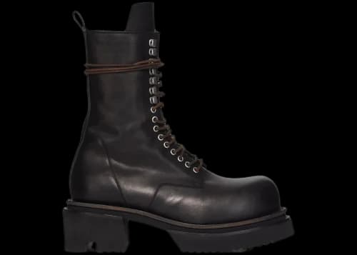Rick Owens Lace Up Bogun Black