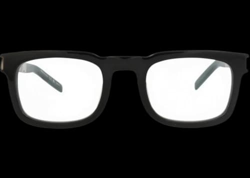 Saint Laurent Square-Frame Recycled Acetate Sunglasses Black Silver Transparent (SL581-30014111-003)