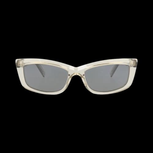 Saint Laurent Cat Eye-Frame Recycled Acetate Sunglasses Beige Beige Silver (SL658-30015236-003)