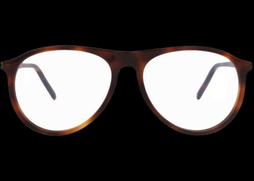 Saint Laurent Aviator-Frame Recycled Acetate Optical Frames Havana Havana Transparent (SL667OPT-30015250-002)